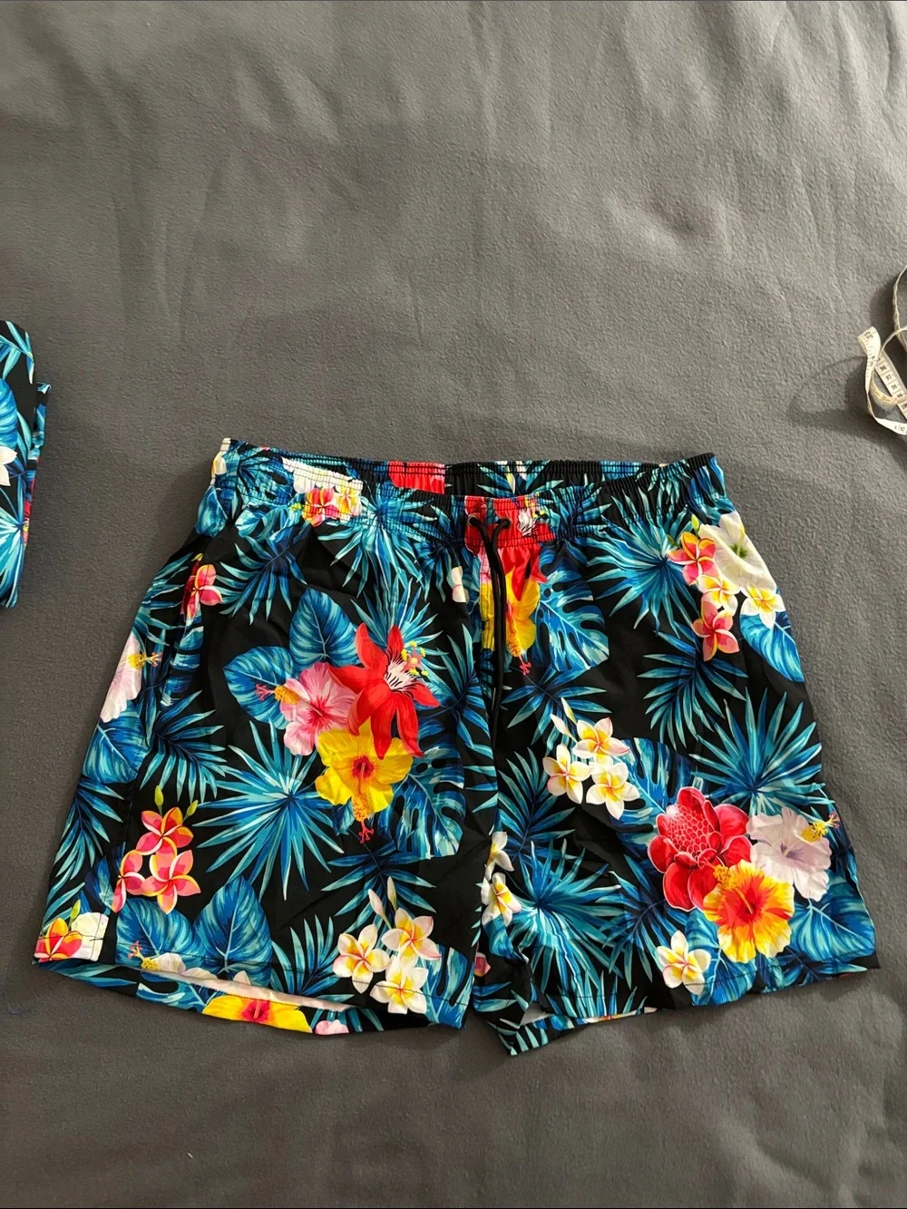 EUOW Tropical Hawaiian Shirt & Swim Trunks Set Floral Men’s XXL NWT